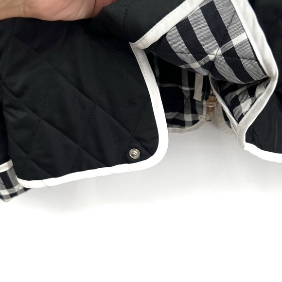 BURBERRY Burberry Black Quilted Button Jacket Women's Designer Outerwear Medium - Picture 10 of 15